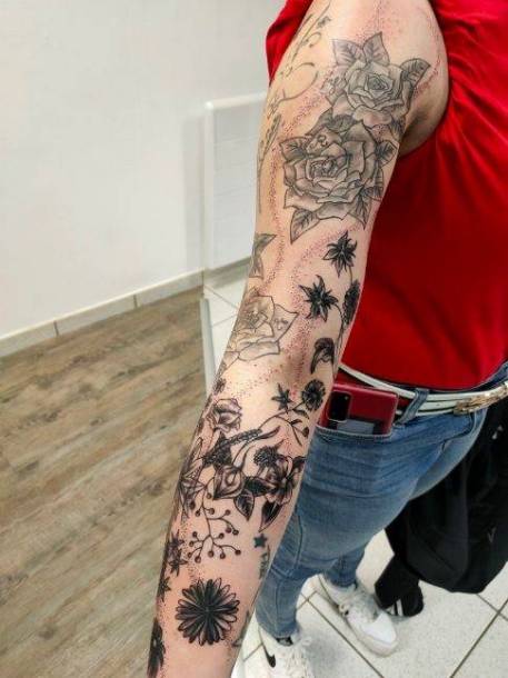 Fleurs des champs et roses